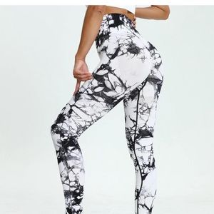 Tie Dye Seamless High Waist Abdominal Retraction Yoga Pants